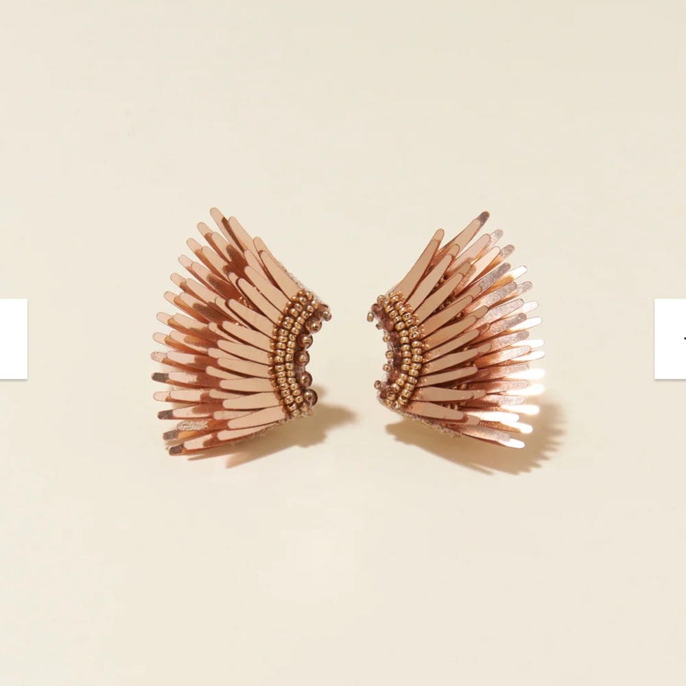 Mignonne Gavigan Metallic Mini Madeline Earrings Rose Gold